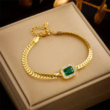 Bracciale Joanna verde con smeraldo | Oro