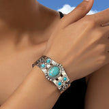 Bracciale cuffia Seren turchese | Oro bianco