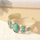 Bracciale cuffia Seren turchese | Oro bianco