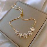Bracciale margherita in cristallo | Oro