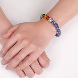 Bracciale Memoriale Ponte Celeste, regalo con 7 perle di Chakra per la perdita di un animale domestico | Oro