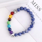 Bracciale Memoriale Ponte Celeste, regalo con 7 perle di Chakra per la perdita di un animale domestico | Oro