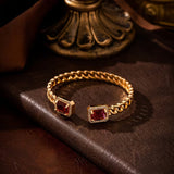 Bracciale aperto Veloria rubino | Oro