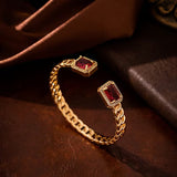 Bracciale aperto Veloria rubino | Oro