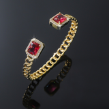 Bracciale aperto Veloria rubino | Oro