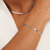 Bracciale sole serpente | Oro bianco