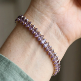 Bracciale tennis Marquise ametista | Oro