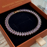 Bracciale tennis Marquise ametista | Oro