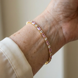 Bracciale tennis peonia Scintillante | Oro