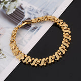 Bracciale a onde ornato di gigli | Oro
