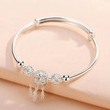 Bracciale cattura sogni regolabile | Oro bianco