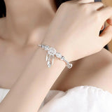 Bracciale cattura sogni regolabile | Oro bianco