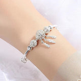 Bracciale cattura sogni regolabile | Oro bianco