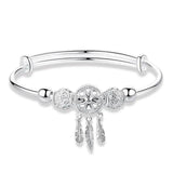 Bracciale cattura sogni regolabile | Oro bianco