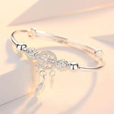 Bracciale cattura sogni regolabile | Oro bianco