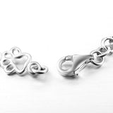 Bracciale con zampe di cane sospese e Osso Grezzo, Edizione limitata | Oro bianco