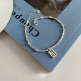 Bracciale quadrato amore oro bianco | Oro bianco
