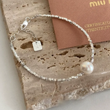Bracciale quadrato amore oro bianco | Oro bianco