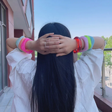 Bracciale quadrato colorato in acrilico | Oro