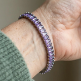 Bracciale da tennis ametista Vertéa | Oro bianco