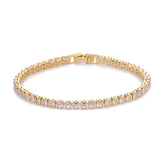Bracciale da tennis quadrato | Oro