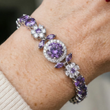 Bracciale da tennis Velmira | Oro bianco