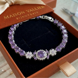 Bracciale da tennis Velmira | Oro bianco