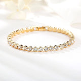 Bracciale da tennis in oro | Taglio rotondo