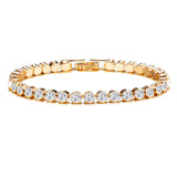 Bracciale da tennis in oro | Taglio rotondo