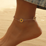 Bracciale alla caviglia "girasole" | Oro