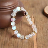 Bracciale di fiducia con margherite e pietra di luna | Oro