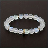 Bracciale di fiducia con margherite e pietra di luna | Oro