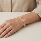Bracciale da tennis affascinante con cristalli | Oro