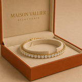 Bracciale da tennis affascinante con cristalli | Oro
