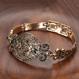 Bracciale elegante in cristallo nero | Oro