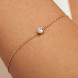 Bracciale in pietra moissanite Cléa | Oro