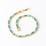 Bracciale in pietra turchese naturale | Oro