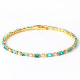 Bracciale in pietra turchese naturale | Oro