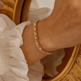 Bracciale in acciaio inossidabile con catena di brillanti | Oro