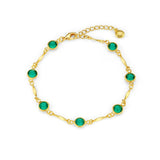 Bracciale in catena smeraldo | Oro