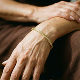 Bracciale elegante in cristallo con due file | Oro