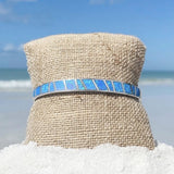 Bracciale in opale blu | Oro bianco