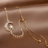 Bracciali con luna sospesa in brillanti | Oro