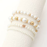 Bracciali in perle bianche | Oro