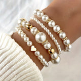 Bracciali in perle bianche | Oro