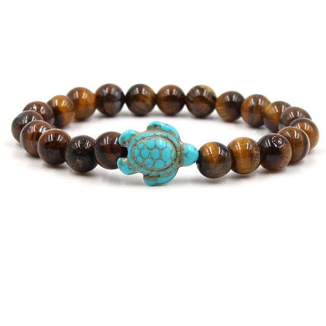 Braccialetti esclusivi in pietre naturali a forma di tartaruga | Oro