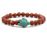 Braccialetti esclusivi in pietre naturali a forma di tartaruga | Oro