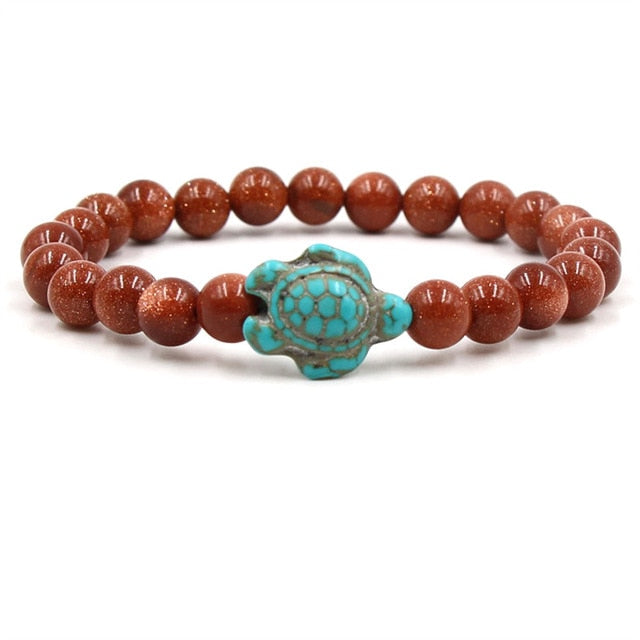 Braccialetti esclusivi in pietre naturali a forma di tartaruga | Oro