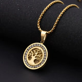 Collana albero della vita in lussuoso oro con brillanti