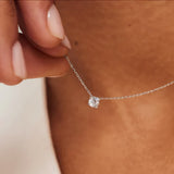 Collana Cléa in pietra | Oro bianco